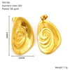 Wholesale Women's Geometric Oval Electroplated Titanium Steel And Stainless Steel Earrings