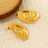 Wholesale Women's Geometric Oval Electroplated Titanium Steel And Stainless Steel Earrings