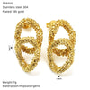 Wholesale Women's Geometric Oval Goldplated Titanium Steel Earrings With Stainless Steel Ear Needles