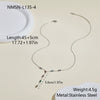 Wholesale Women's Geometric Pattern Electroplated 18K Stainless Steel Flower Inlaid With Colorful Zircon Necklace With Yshaped Chain