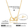 Wholesale Women's Geometric Pattern Electroplated Stainless Steel Interlocking Heart Necklace Jewelry