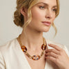 Wholesale Women's Geometric Pattern Gold Plated Stainless Steel Necklace Vintage Luxury Jewelry