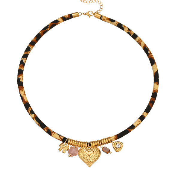Wholesale Women's Geometric Patterned 18K Gold Plated Stainless Steel Necklace