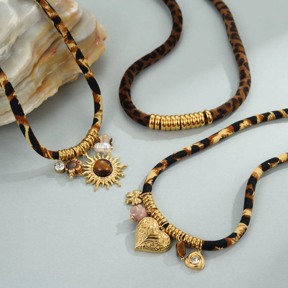 Wholesale Women's Geometric Patterned 18K Gold Plated Stainless Steel Necklace