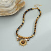 Wholesale Women's Geometric Patterned 18K Gold Plated Stainless Steel Necklace