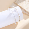 Wholesale Women's Geometric Pearl Bracelet With Starry Pattern 18K Gold Electroplated String Material