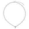 Wholesale Women's Geometric Pearl Choker Necklace With Electroplated Calendering Chain