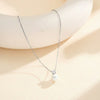 Wholesale Women's Geometric Pearl Diamondencrusted Pendant Electroplated Calendering Chain Necklace