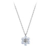 Wholesale Women's Geometric Pearl Flower Necklace 18K Gold Plated Handmade Pendant With Calendering Chain
