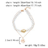 Wholesale Women's Geometric Pearl Sun Pendant Doublelayer Necklace Made Of Alloy With Electroplating