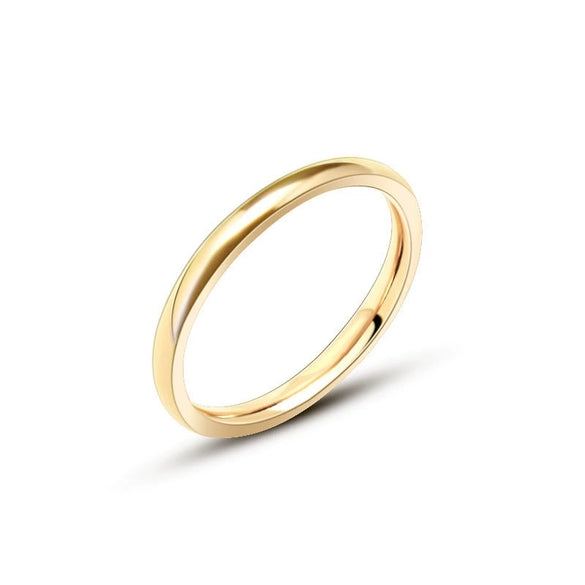 Wholesale Women's Geometric Plain Titanium Steel Electroplated Rose Gold Tail Ring