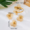 Wholesale Women's Geometric Plants Flowers Style Electroplated Alloy Hollow Flower Jewelry Set