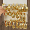 Wholesale Women's Geometric Plastic And Resin Water Drop And Cshaped Earrings With Electroplating Treatment