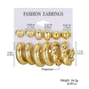 Wholesale Women's Geometric Plastic And Resin Water Drop And Cshaped Earrings With Electroplating Treatment