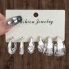 Wholesale Women's Geometric Plastic And Resin Water Drop And Cshaped Earrings With Electroplating Treatment