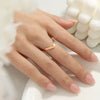 Wholesale Women's Geometric Pointed Hollow 316L Stainless Steel Ring Gold Plated