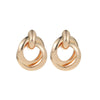 Wholesale Women's Geometric Punk Style Exaggerated Circle Metal Alloy Electroplated Earrings