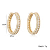 Wholesale Women's Geometric Real Gold Electroplated Copper Inlaid Zircon Earrings