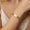 Wholesale Women's Geometric Real Gold Plated Stainless Steel Bracelet Fashion Jewelry With Original Design