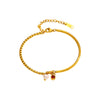 Wholesale Women's Geometric Real Gold Plated Stainless Steel Bracelet Light Luxury High End Niche Jewelry