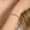 Wholesale Women's Geometric Real Gold Plated Stainless Steel Heart Bracelet Luxury Jewelry