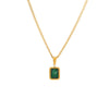 Wholesale Women's Geometric Rectangular Stainless Steel And Titanium Steel Electroplated Necklace With Niche Design