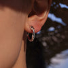 Wholesale Women's Geometric Retro Cool Style Electroplated Stainless Steel Ferris Wheel Twist Earrings