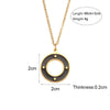 Wholesale Women's Geometric Retro Versatile Titanium Steel And Stainless Steel 18K Gold Plated Round Pendant Necklace