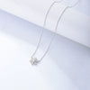 Wholesale Women's Geometric Rhinestone Inlaid 925 Sterling Silver Snowflake Pendant Necklace With Cross Chain Ins Style