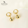 Wholesale Women's Geometric Round Beads Copper Zinc Alloy Electroplated Minimalist Gold Earrings
