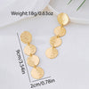 Wholesale Women's Geometric Round Long Alloy And Stainless Steel Electroplated Earrings