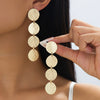Wholesale Women's Geometric Round Long Alloy And Stainless Steel Electroplated Earrings