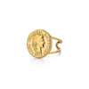 Wholesale Women's Geometric Round Portrait Stainless Steel Open Ring With Electroplating