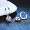 Wholesale Women's Geometric Round Zircon Copper Earrings Elegant Style