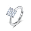 Wholesale Women's Geometric S925 Silver Electroplated Moissanite Wedding Ring