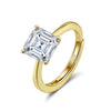 Wholesale Women's Geometric S925 Silver Electroplated Moissanite Wedding Ring