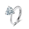 Wholesale Women's Geometric S925 Silver Electroplated Moissanite Wedding Ring