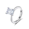 Wholesale Women's Geometric S925 Silver Electroplated Moissanite Wedding Ring