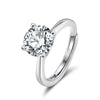 Wholesale Women's Geometric S925 Silver Electroplated Moissanite Wedding Ring