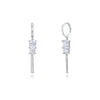 Wholesale Women's Geometric S925 Silver Needle And Copper Pendant Earrings Set With Diamonds And Zircon