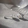 Wholesale Women's Geometric S925 Silver Pearl Screw Earrings With Zirconia Design