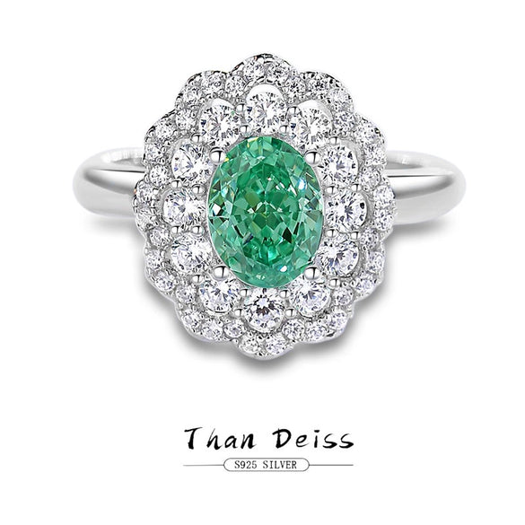 Wholesale Women's Geometric S925 Silver Ring With High Carbon Diamond And Zircon