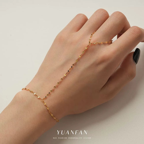 Wholesale Women's Geometric S925 Sterling Silver Bracelet With Electroplating