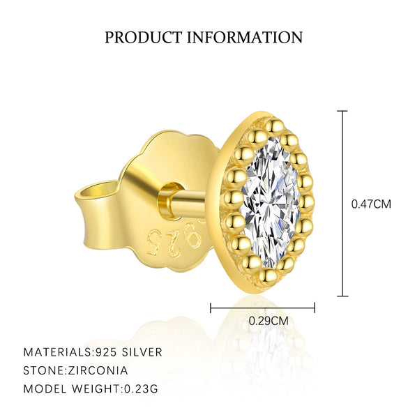 Wholesale Women's Geometric S925 Sterling Silver Diamond Earrings
