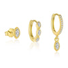 Wholesale Women's Geometric S925 Sterling Silver Diamond Earrings