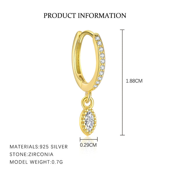 Wholesale Women's Geometric S925 Sterling Silver Diamond Earrings