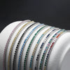 Wholesale Women's Geometric S925 Sterling Silver Electroplated Adjustable Tennis Chain Bracelet