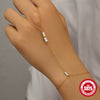 Wholesale Women's Geometric S925 Sterling Silver Electroplated Real Gold Plated Elegant Exquisite Diamond Bracelet