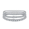 Wholesale Women's Geometric S925 Sterling Silver Electroplated Tennis Bracelet