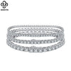 Wholesale Women's Geometric S925 Sterling Silver Electroplated Tennis Bracelet